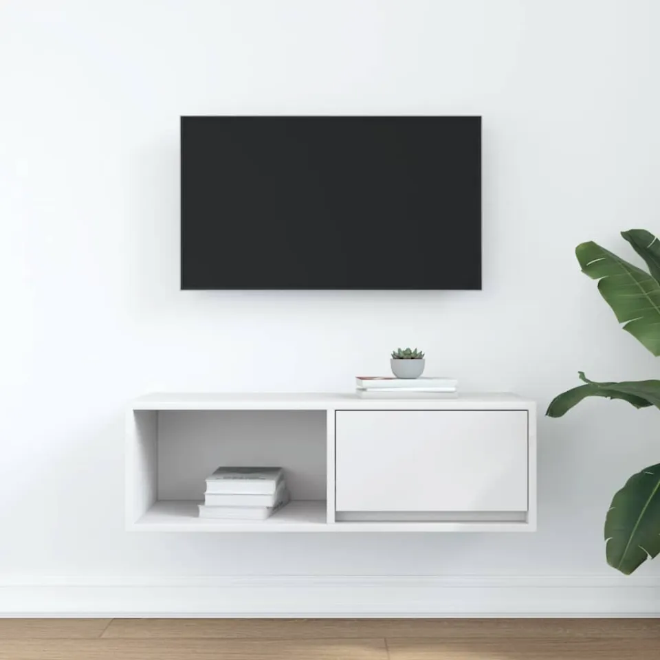 vidaXL TV-meubel 80x31x25,5 cm bewerkt hout wit, foto 3
