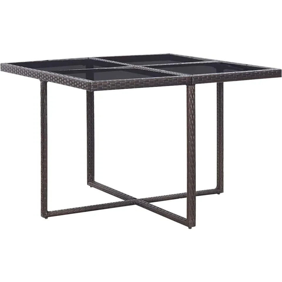 vidaXL 9-delige Tuinset met kussens poly rattan bruin, foto 4