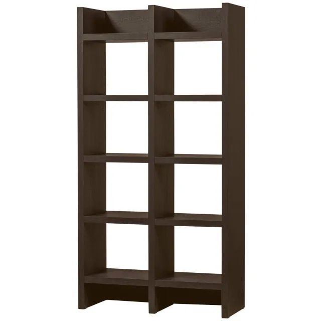 WOOOD Timo open kast donkerbruin dark brown