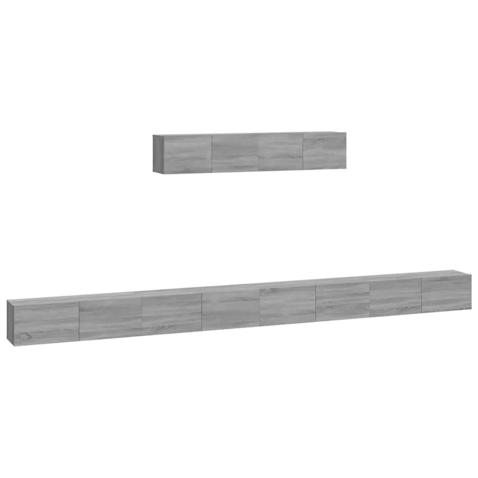 vidaXL 6-delige Tv-meubelset bewerkt hout grijs sonoma eikenkleurig, foto 3