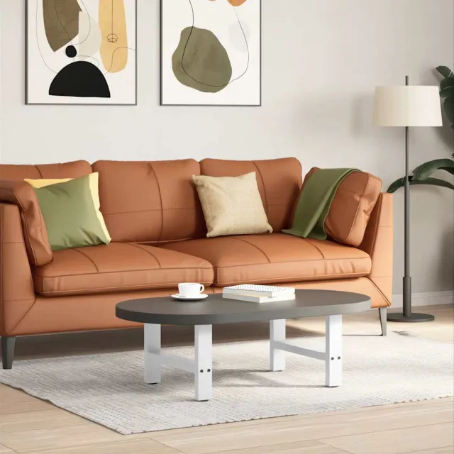 vidaXL Salontafelpoten 2 st 50x(30-31) cm staal wit