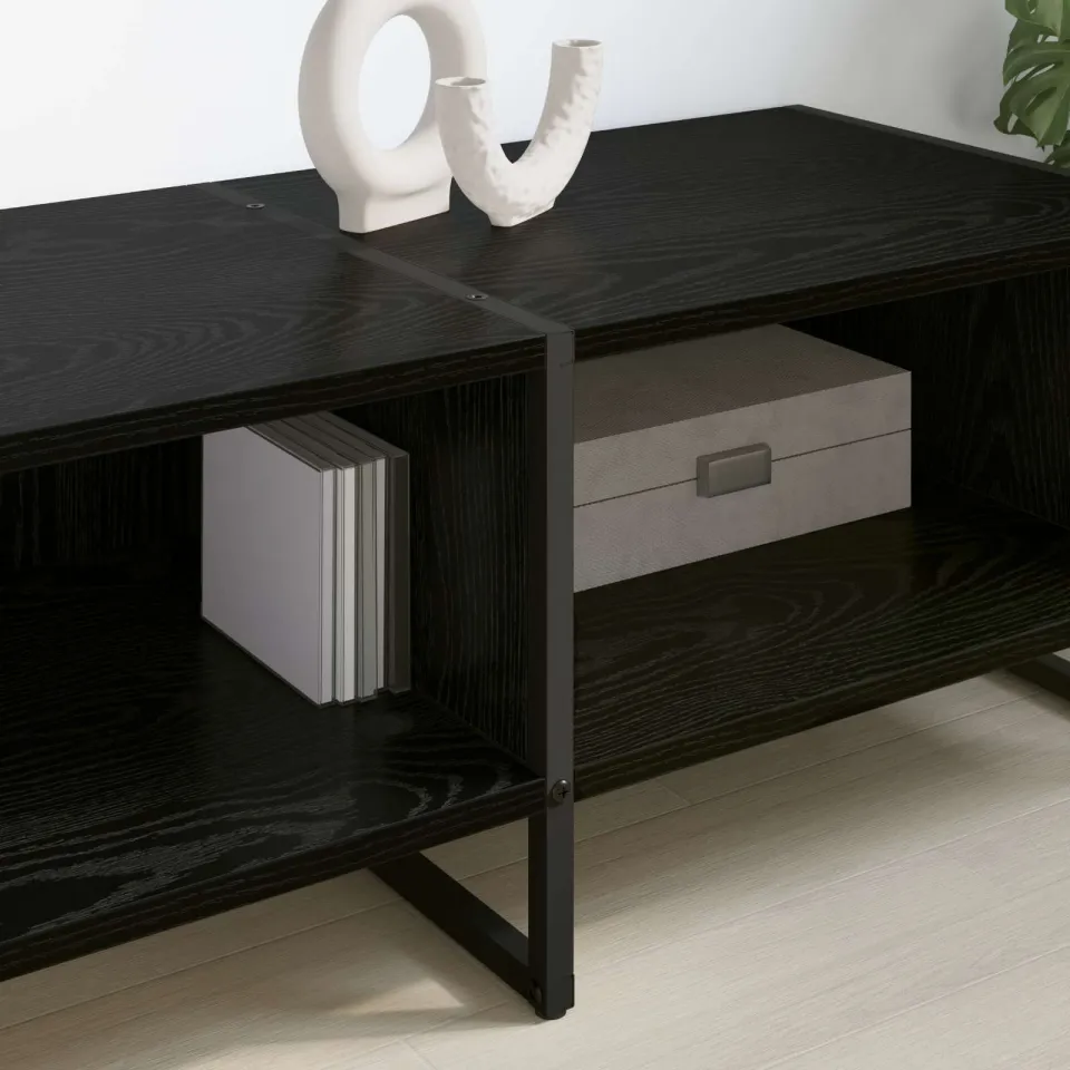 vidaXL TV-kast 170,5 x 36 x 30,5 cm Zwart Eiken Bewerkt hout, foto 4