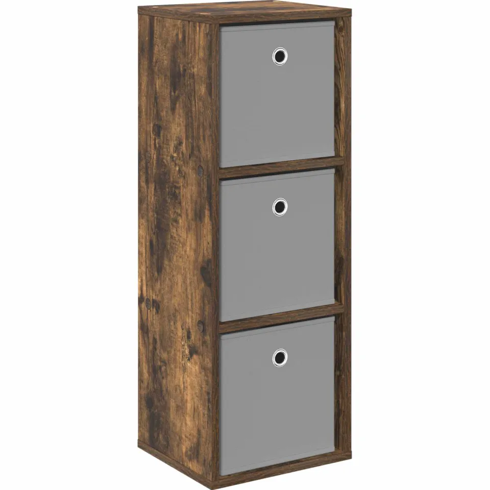 vidaXL Dressoir met lade Gerookt eiken 30,5 x 27 x 84,5 cm Bruin