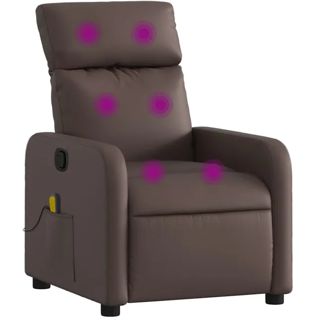 vidaXL Massagestoel - verstelbaar - kunstleer - bruin