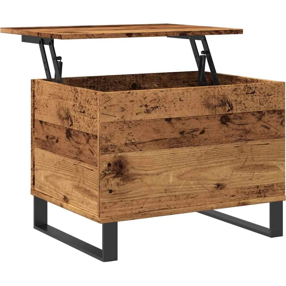 vidaXL Salontafel 60x44,5x45 cm bewerkt hout oud houtkleurig bruin, foto 4