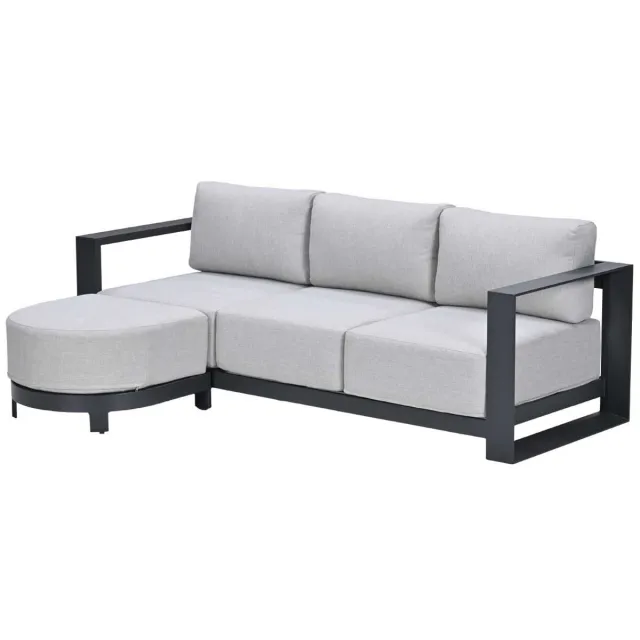 Garden Impressions Malakka loungebank chaise longue - donker grijs