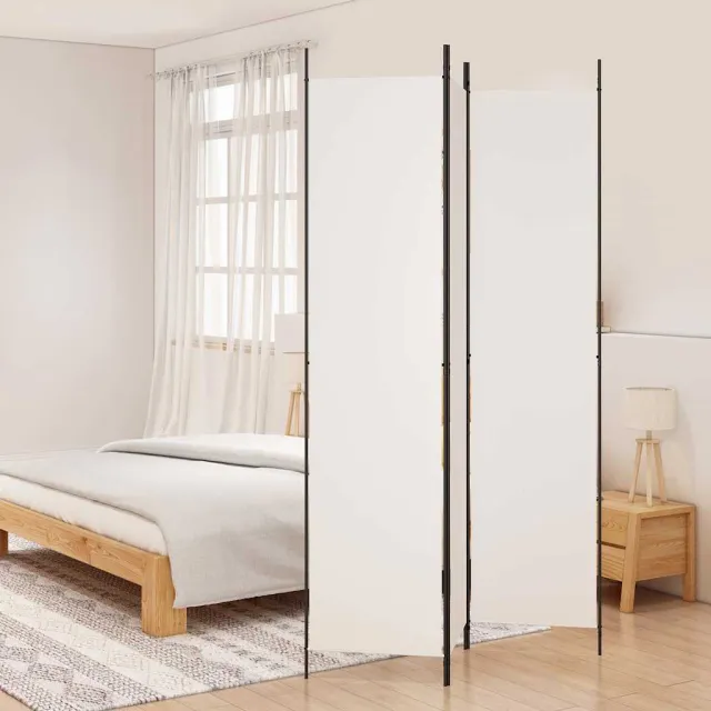 vidaXL Kamerscherm met 3 panelen 150x220 cm stof wit, foto 2