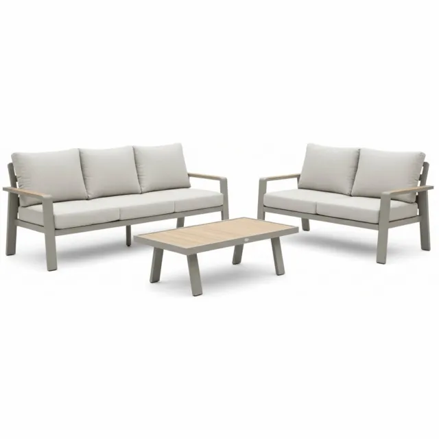 Belito Birmingham Loungeset Nr.5 - Taupe Aluminium - 5 personen