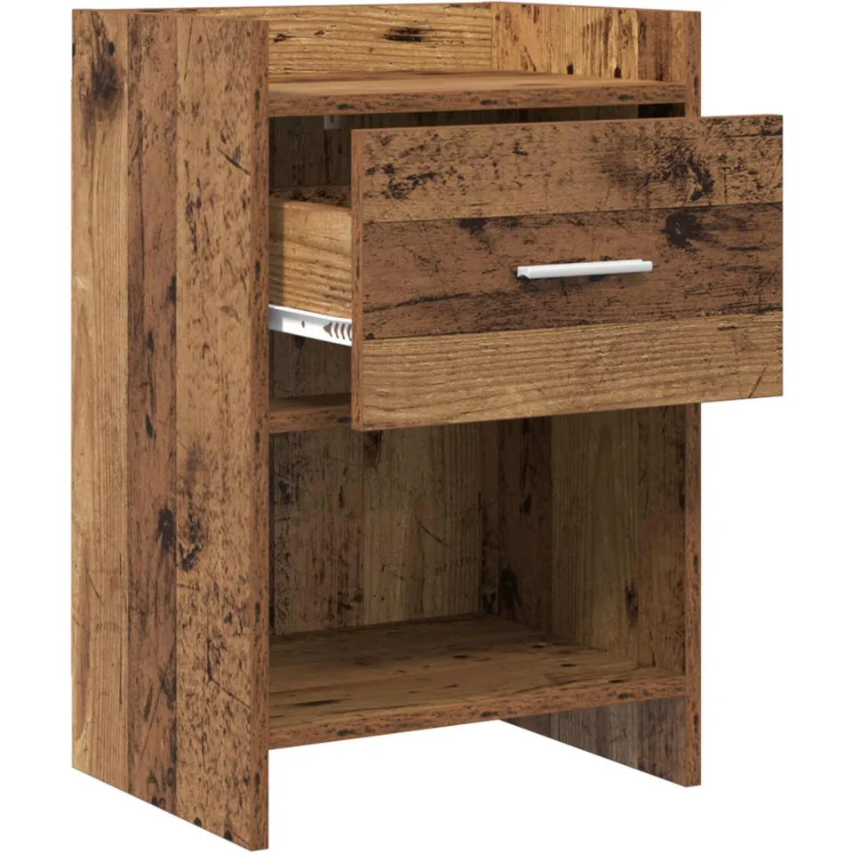vidaXL Nachtkastjes Oud hout 40 x 30 x 60 cm Bewerkt hout bruin, foto 4