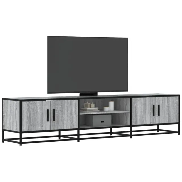 vidaXL Tv-meubel 180x35x41 cm bewerkt hout grijs sonoma eikenkleurig, foto 2