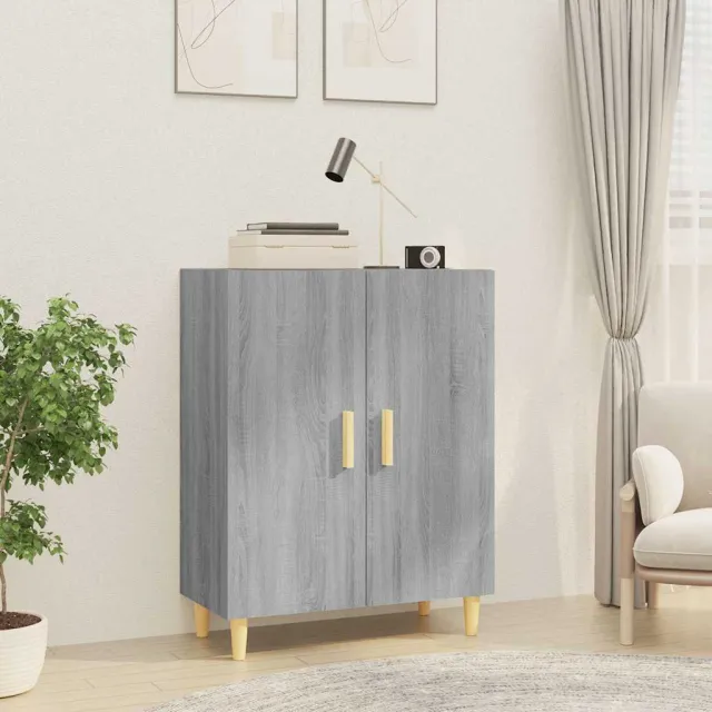 vidaXL Dressoir 70x34x90 cm bewerkt hout grijs sonoma eikenkleurig, foto 2