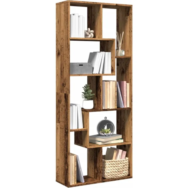 vidaXL Kamerscherm / boekenkast 67x25x161,5 cm hout oud houtkleur Bruin
