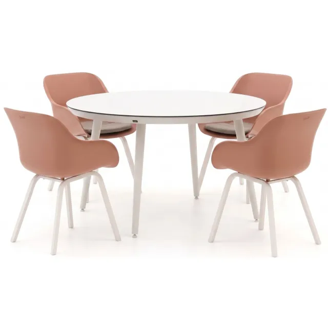 Hartman tuinmeubelen Hartman Le Soleil Element/Sophie Studio ø128cm dining tuinset 5-delig wit, foto 2