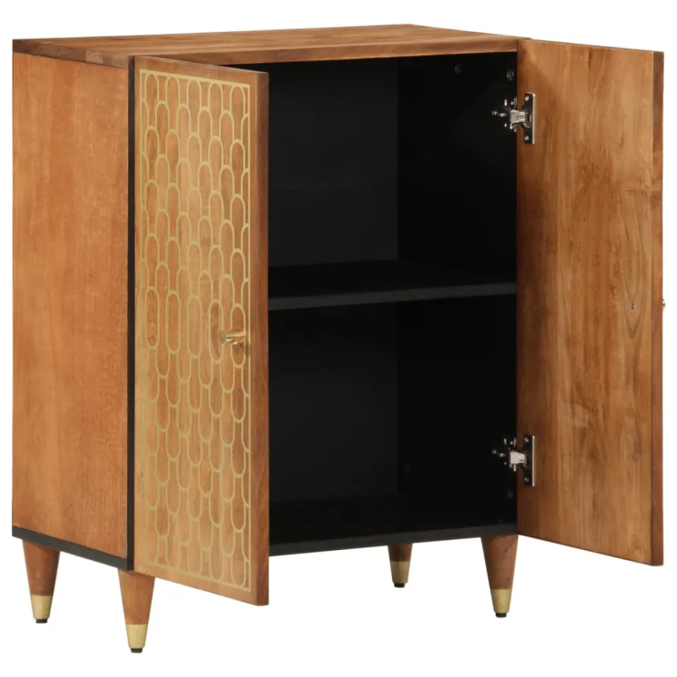 vidaXL Bijzetkast 60x33x75 cm massief mangohout bruin, foto 3