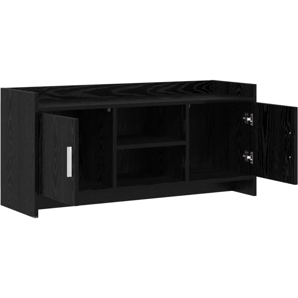 vidaXL TV-kast 102 x 33 x 47 cm Zwart eiken Bewerkt hout, foto 4