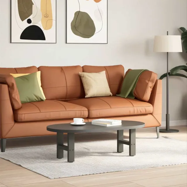 vidaXL Salontafelpoten naturel staal 2 st 40x(30-31) cm staal Grijs