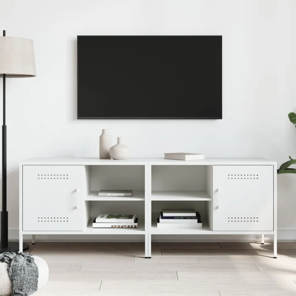 vidaXL Tv-meubelen 2 st 68x39x50,5 cm staal wit, foto 3