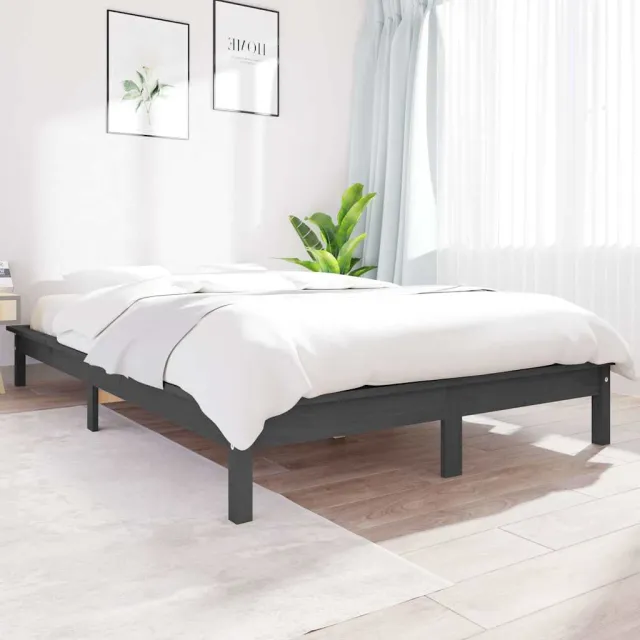 vidaXL Bedframe massief grenenhout honingbruin 140x190 cm