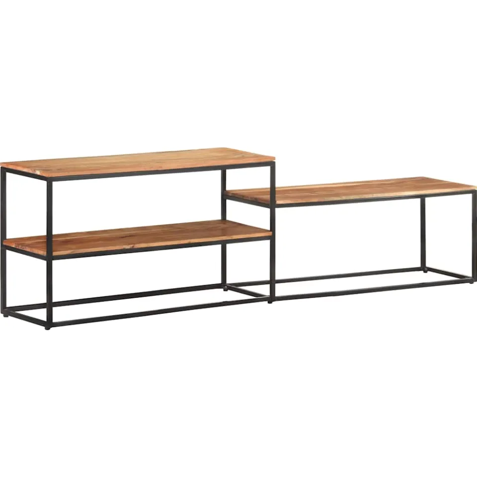 vidaXL Tv-meubel 180x30x50 cm massief acaciahout bruin, foto 3