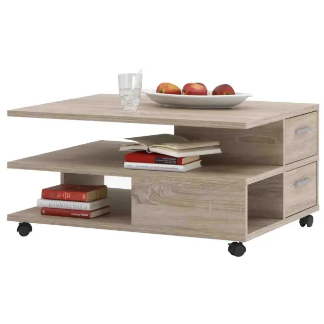 salontafel Marjorie eiken bruin