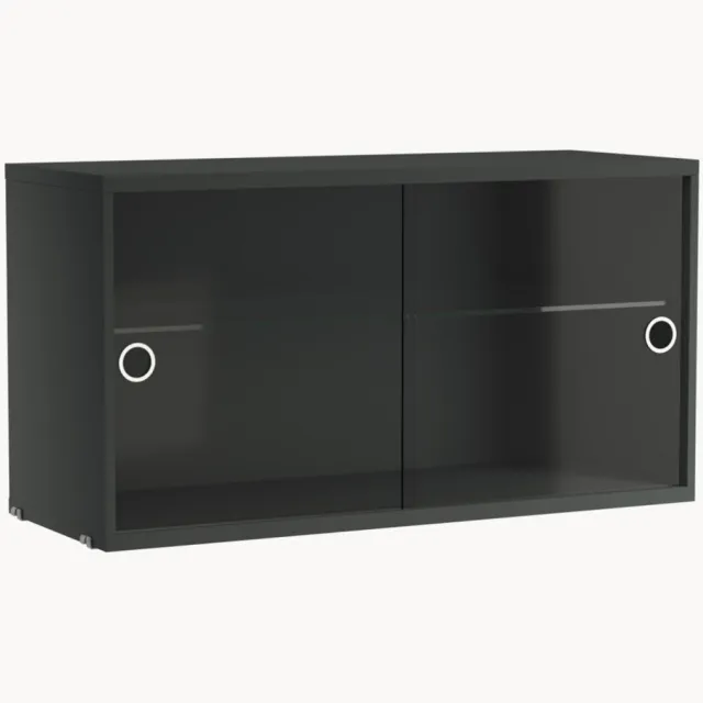 String Furniture Displaykast String System met draaideuren van glas Transparant, Grijs