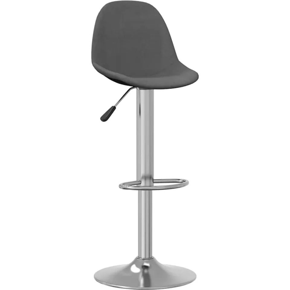 vidaXL Barkrukken 2 st stof donkergrijs grijs, foto 2