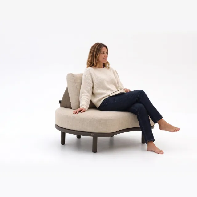 Apple Bee Moon Island Loungestoel | Bronze | Cotton Flower | BeeWett®