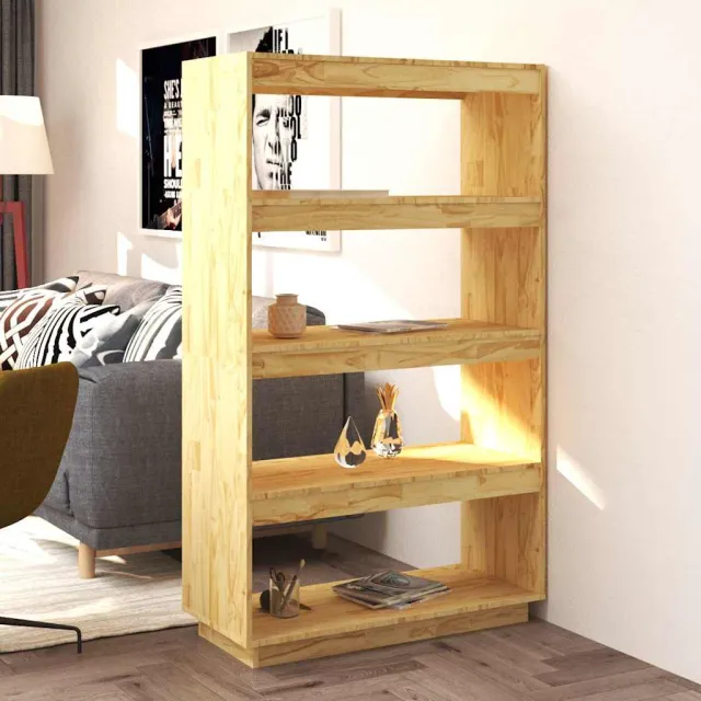 vidaXL Boekenkast / kamerscherm 80x35x135 cm massief grenenhout bruin, foto 2