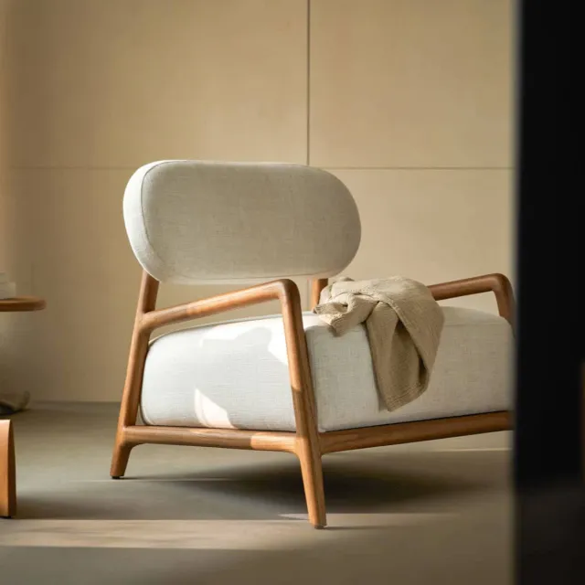 Tikamoon Romane - Fauteuil Beige
