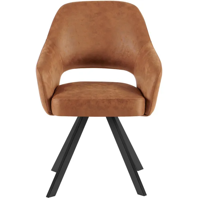 Benoa Eetkamerstoel Emilie CEP 01 Cognac - eetkamerstoelen set van 2 Naturel
