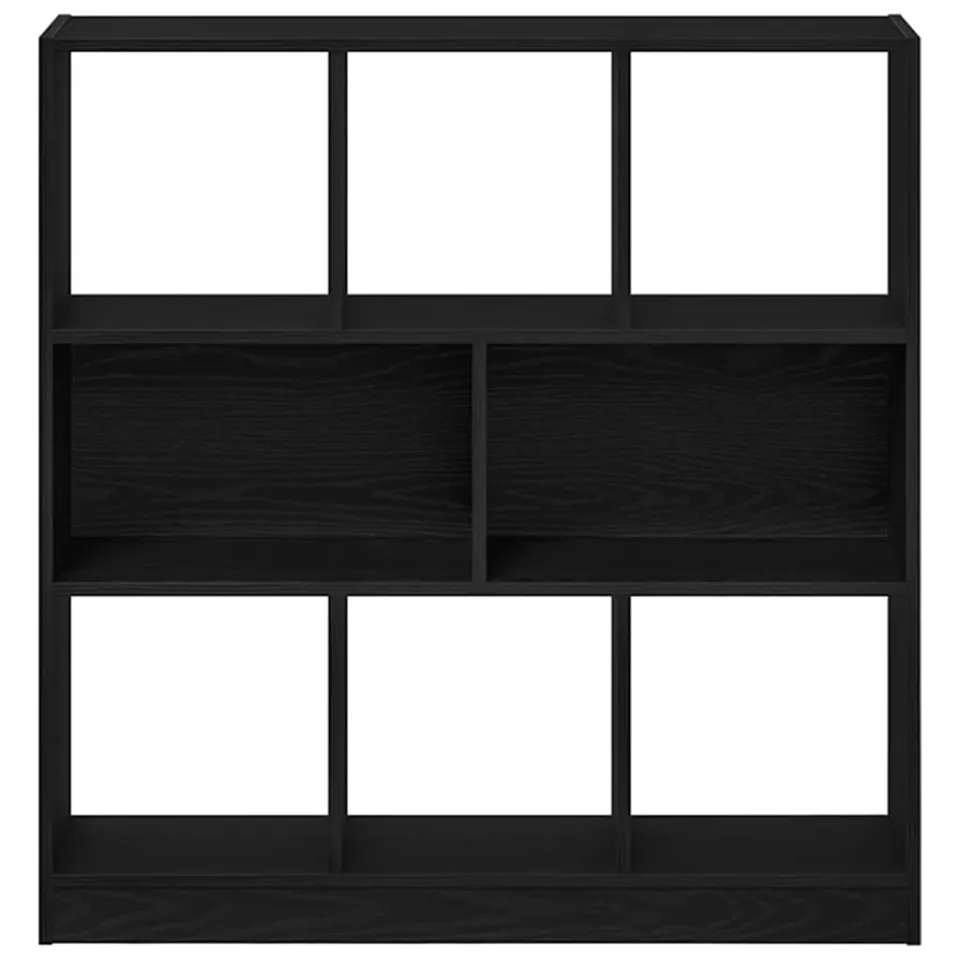 vidaXL Boekenkast 97,5x29,5x100 cm spaanplaat zwart eikenkleurig, foto 4