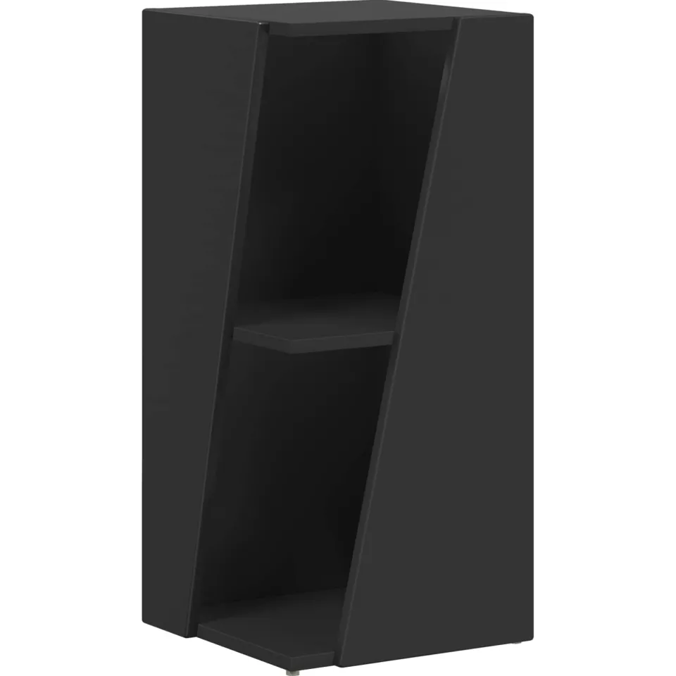 vidaXL Zijplank 33 x 32 x 70,5 cm Bewerkt hout Zwart, foto 3