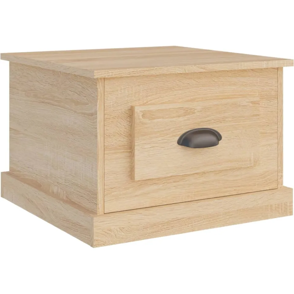 vidaXL Salontafel 50x50x35 cm bewerkt hout sonoma eikenkleurig