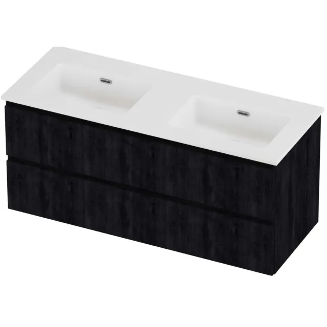 Proline Tribute Badmeubelset Porselein Elegant 120x46x54 cm Mat White Charcoal Oak Eiken