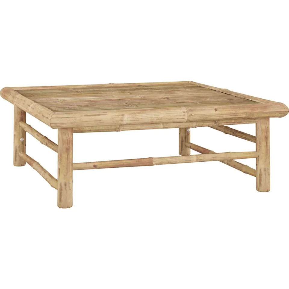 vidaXL 11-delige Loungeset met donkergrijze kussens bamboe grijs, foto 3