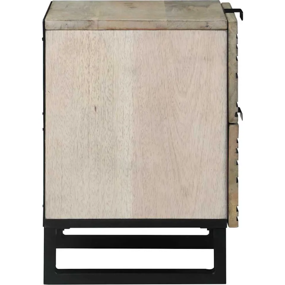 vidaXL Nachtkastje Wit 40 x 33 x 46 cm Bewerkt hout, foto 4