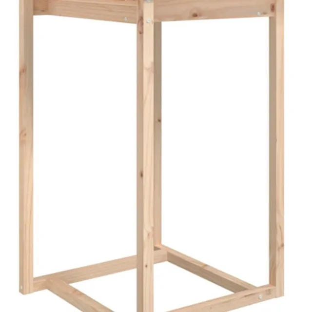 vidaXL Bartafel - 80x80x110 - cm - massief - grenenhout naturel