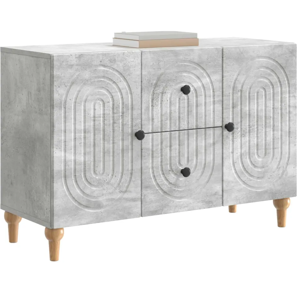 vidaXL TV-kast met lade Betongrijs 89 x 34,5 x 60 cm Bewerkt hout