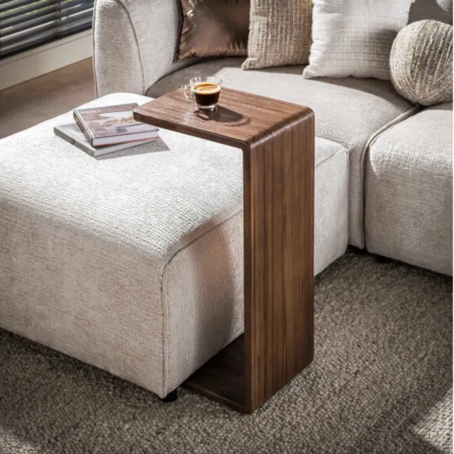 Meubelplaats Overzettafel Maya Teak - Massief teak espresso