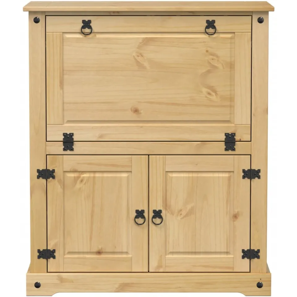 vidaXL Wijnkast Corona 97x45x114 cm massief grenenhout bruin, foto 4