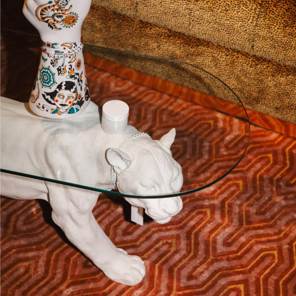 Bold Monkey Dope As Hell Panter salontafel Wit, foto 4