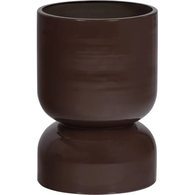 WOOOD Toval Pot Laag plantenpot bruin purple/brown