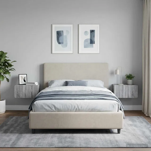 vidaXL Wandbeugel Bedkast 2 st Grijs sonoma 49 x 34,5 x 24 cm, foto 2