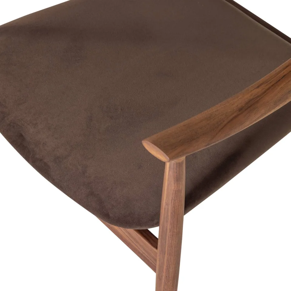 WOOOD Bask Fauteuil - Walnoothout - Bruin - 72x69x70, foto 7