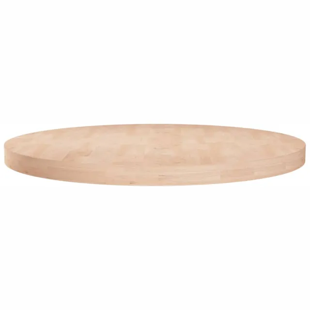 vidaXL Tafelblad rond Ø70x4 cm onbehandeld massief eikenhout Bruin