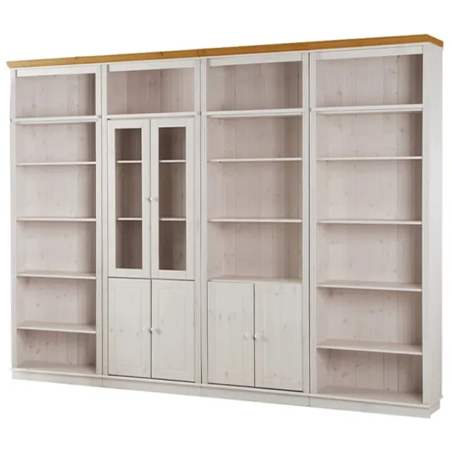 Notio Living Anita- Boekenkast in klassiek landhuisdesign van grenenhout5 WH Wit