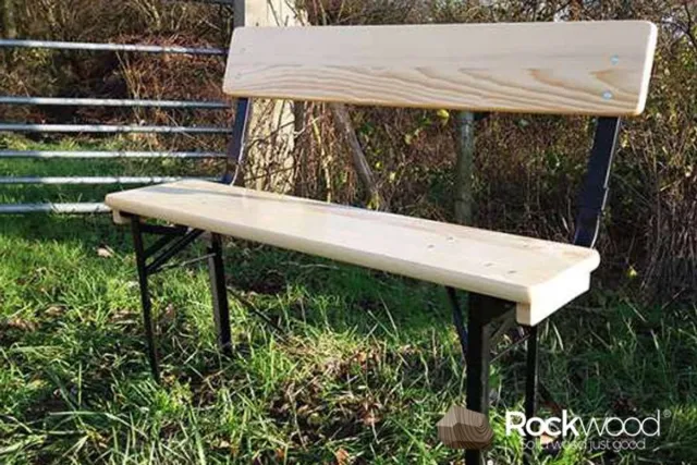 Rockwood® Bierbank Roma Vierkant 1.10m inclusief montage op locatie Naturel