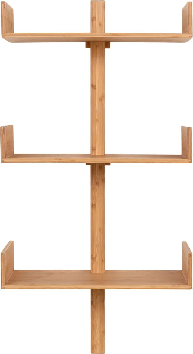 House Nordic Wandplank Naturel - Bamboe - 25x50x102cm - Wandplank Villa - House Nordic