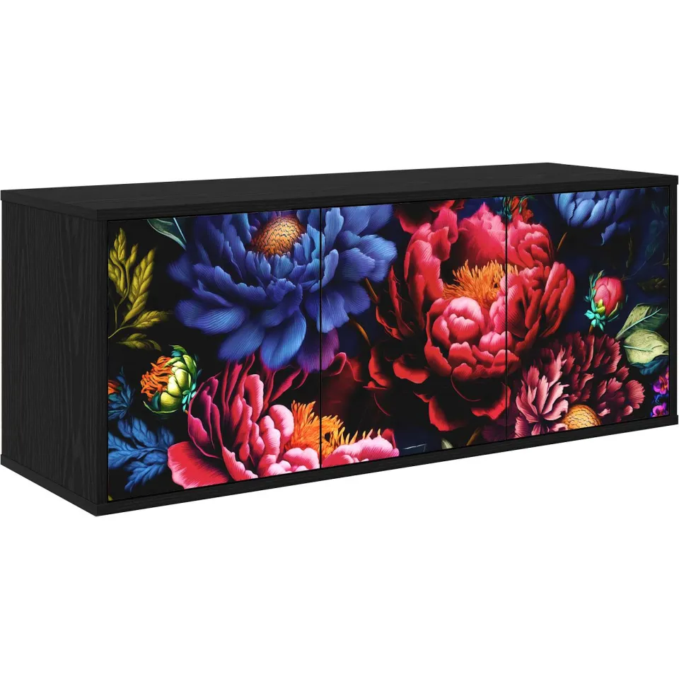 vidaXL Wandgemonteerd tv-meubel KIEL 102 x 33 x 40 cm Zwart eiken, foto 3