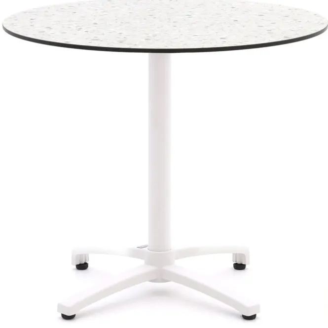 Bellagio tuinmeubelen Bellagio Canzo klaptafel ø80cm (h:73cm) wit, foto 4